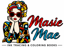 masie mae bold and easy pop coloring books and ink tracing